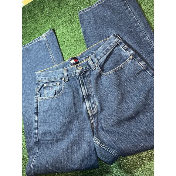 Vintage Tommy Hilfiger Jeans Men 31x32 Straight Leg Baggy fit Y2K - Picture 6 of 15